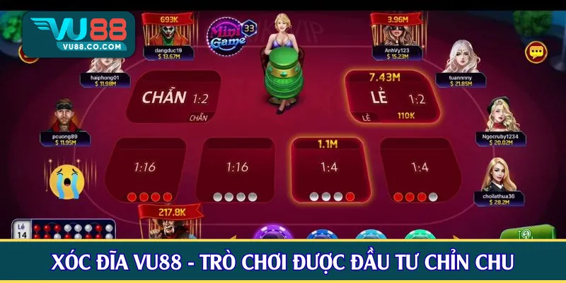 Xóc đĩa VU88 - Trò chơi được đầu tư chỉn chu